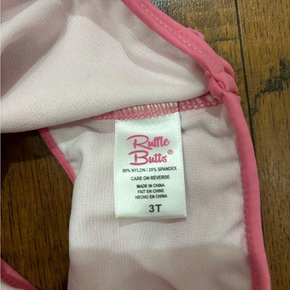 RuffleButts Rosy Sweetheart Ruffle Tie Tankini, 3T - Picture 8 of 14